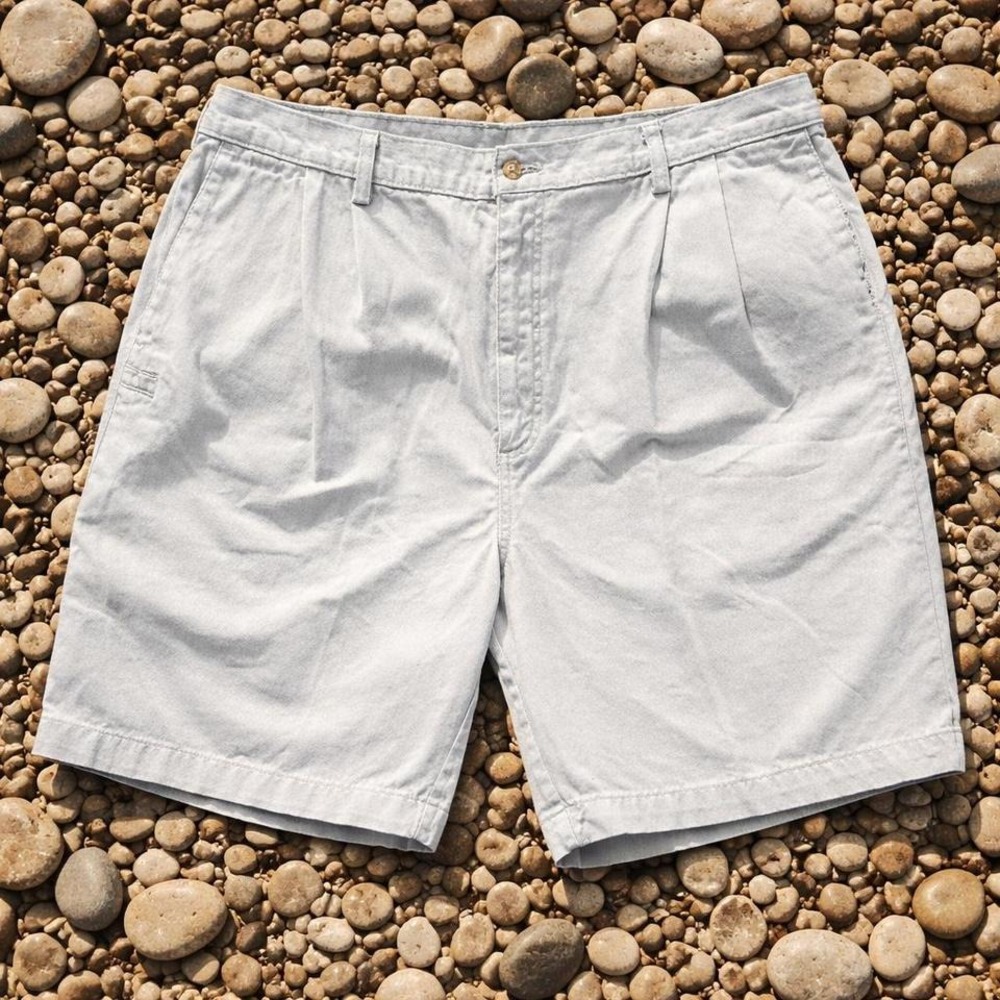 VTG Carhartt Pleated Khaki Shorts Mens Sz 40 Workwear Beige Classic‎